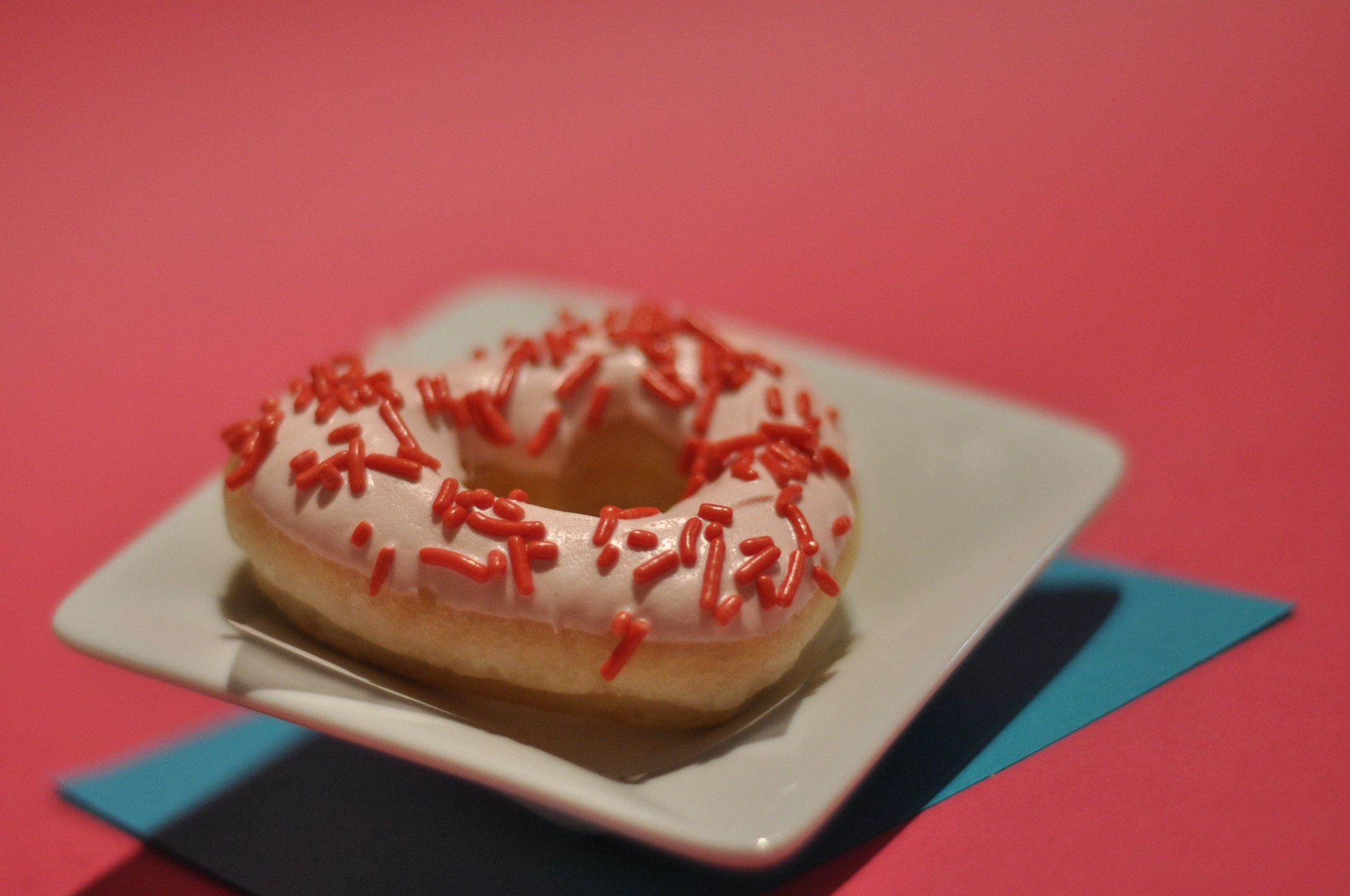 Pink with Red Sprinkles