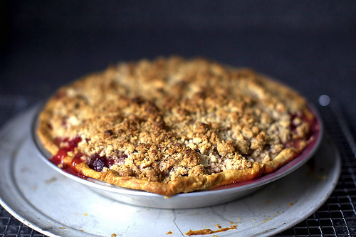 Smitten Kitchen Sour Cherry Pie with Almond Crumble