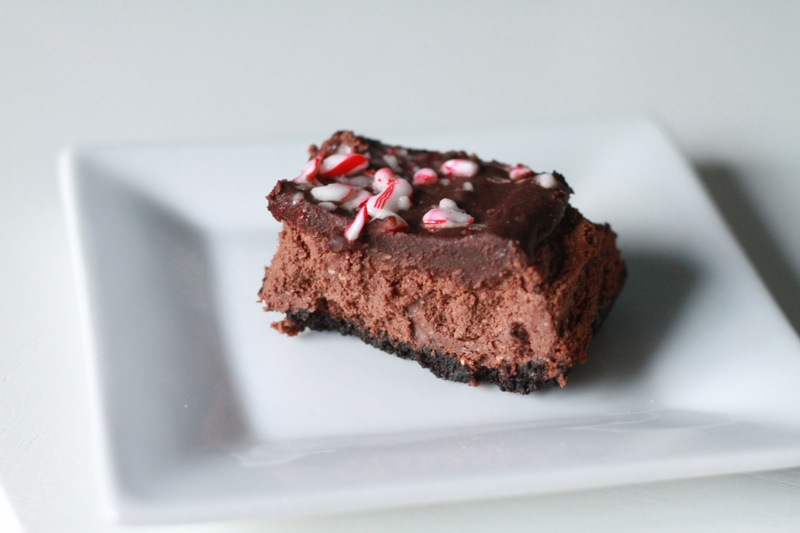 Candy Cane Chocolate Cheesecake
