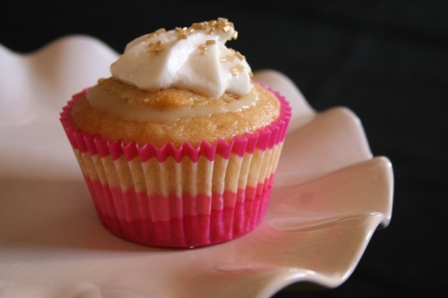 White Chocolate Champagne Cupcakes