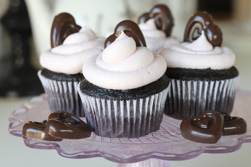 Dark Chocolate Nutella Raspberry Cupcake 2