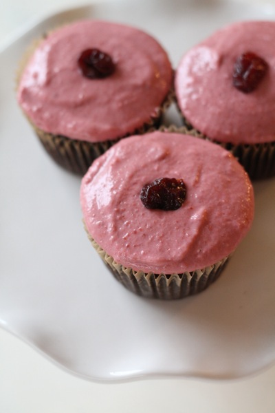 Chocolate Cupcakes Cherry Frosting 2
