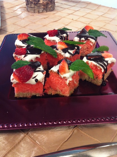 Strawberry Cake Slices