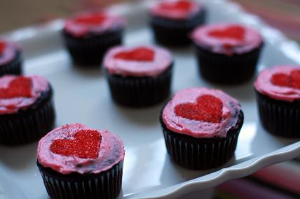 Sugared Heart Cupcake