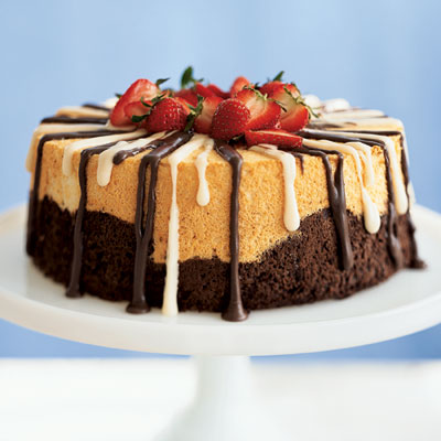 Black and White Angel Food Cake