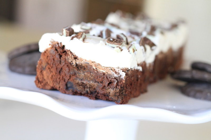 Thin Mint Bailey's Brownies 3