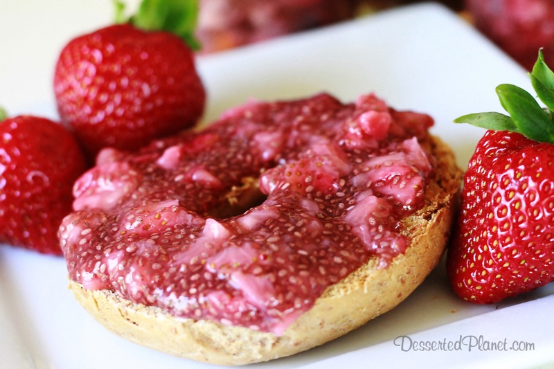 Strawberry Chia Jam and Bagel