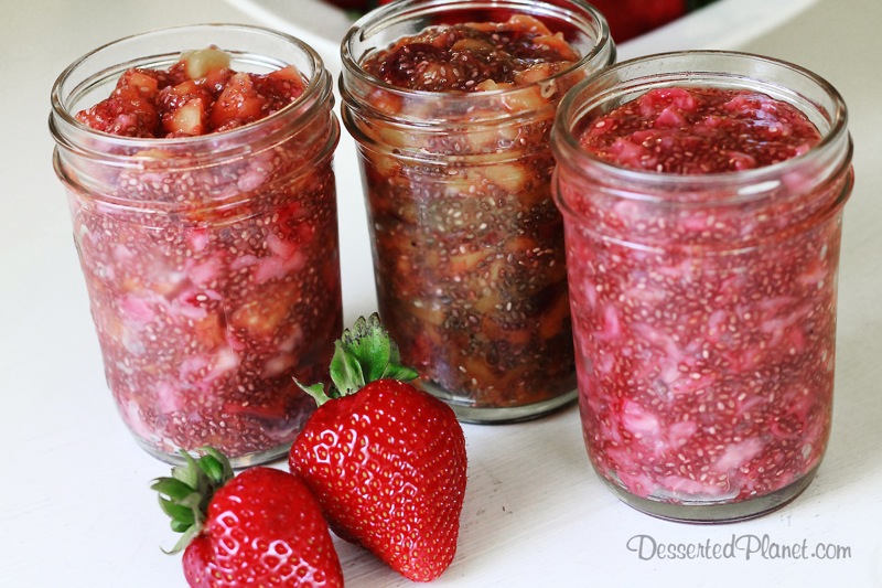 Strawberry, Pineapple and Peach Chia Jam