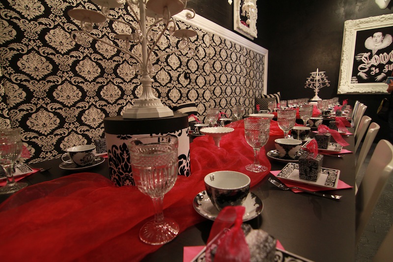 Black White Room Place Settings