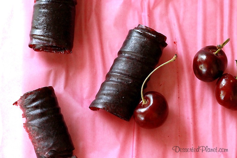 Cherry Fruit Leather Rolls 1