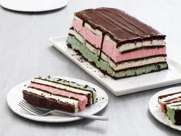 Neapolitan Ice Cream Sandwich Cake