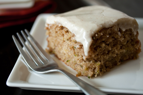 Zucchini Cake with Maple Cream Cheese Frosting