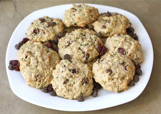 zucchini-cookies-with-chocolate-chips-and-dried-cranberries