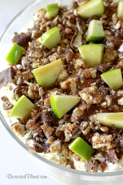Apple Snickers Trifle Closeup