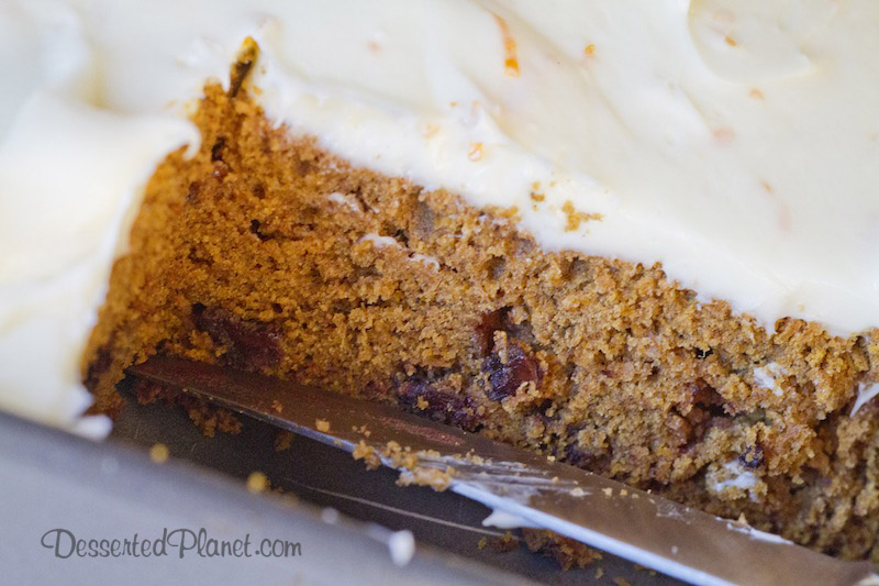 Spiced Pumpkin Cake with Orange Cream Cheese Frosting