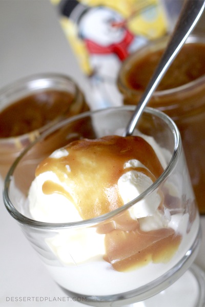 Ice Cream and Eggnog Caramel Sauce