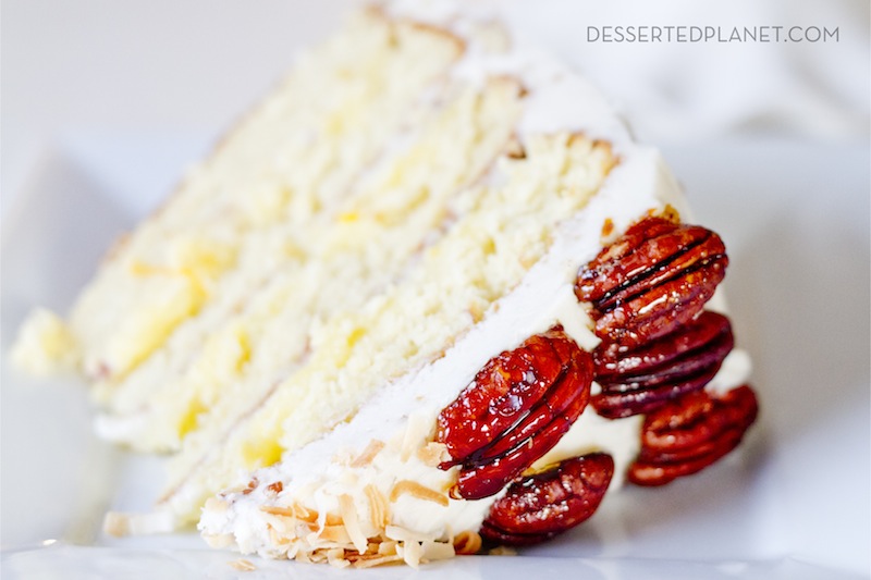 Orange Italian Cream Cake Slice