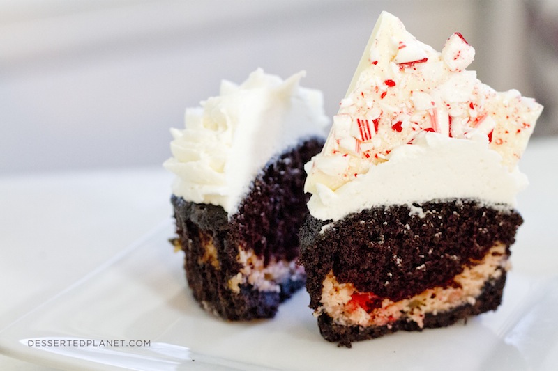 Peppermint Cheesecake Cupcake Inside