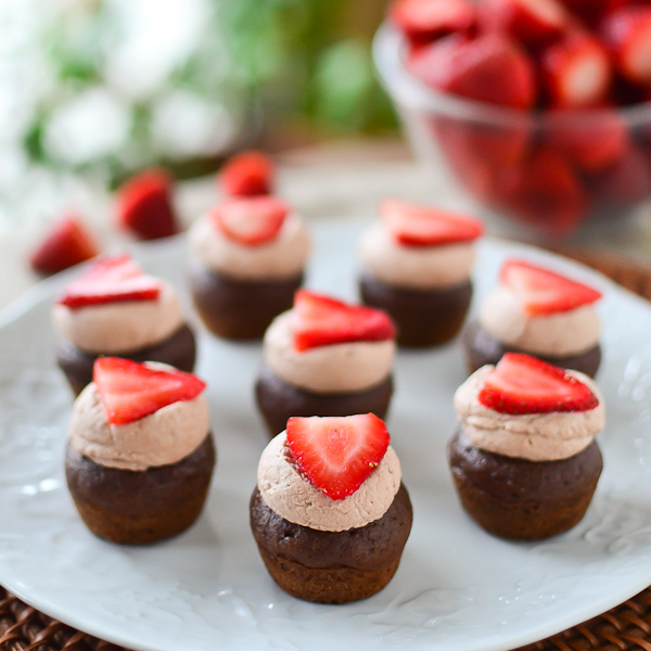 Chocolate Dream Cupcake Bites with Whipped Chocolate Buttercream