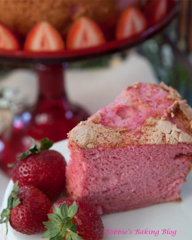 Strawberry Angel Food Cake