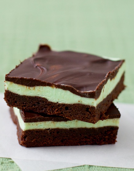 Grasshopper Brownie Bars