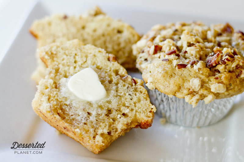 Banana Nut Crunch Muffin and Butter