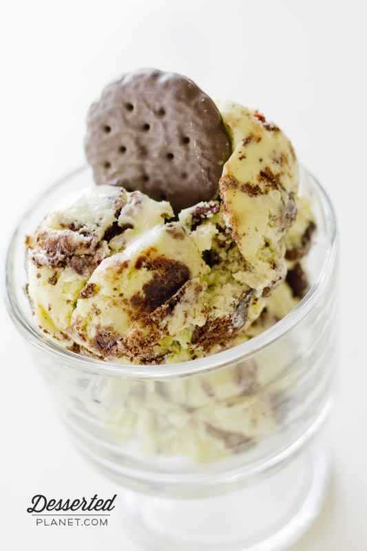 Homemade Thin Mint Brownie Ice Cream