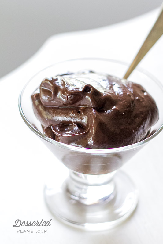 Chocolate Avocado Pudding Close
