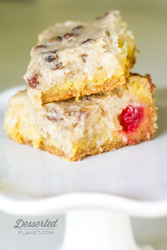 Banana Split Ooey Gooey Butter Cakes